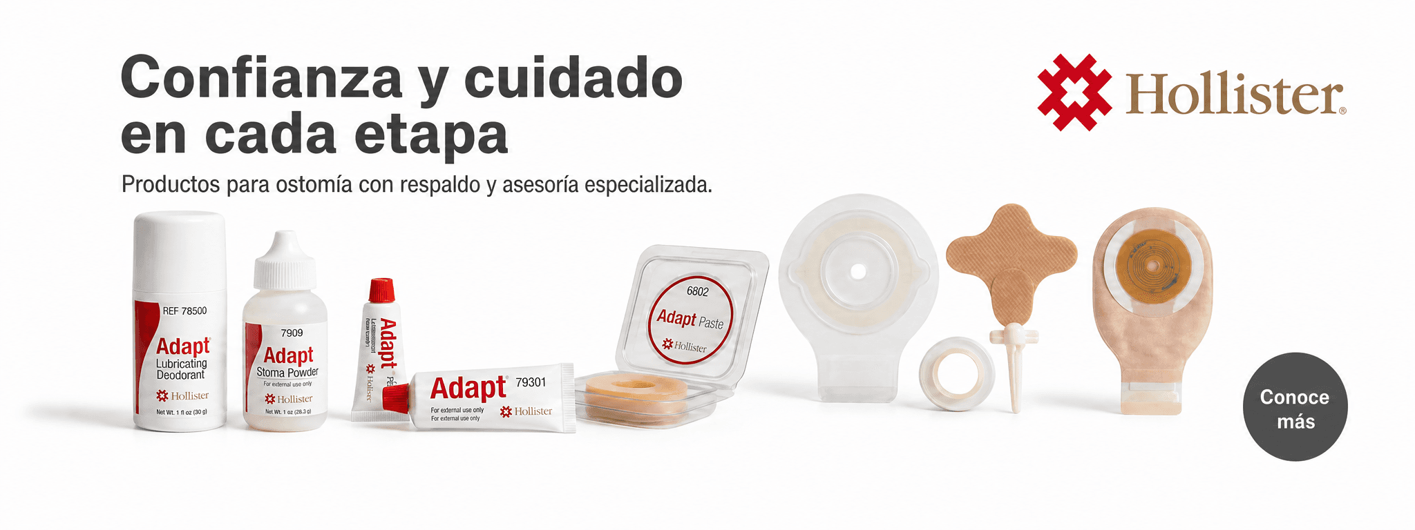 Confianza y cuidado en cada etapa con productos Hollister para ostomía
